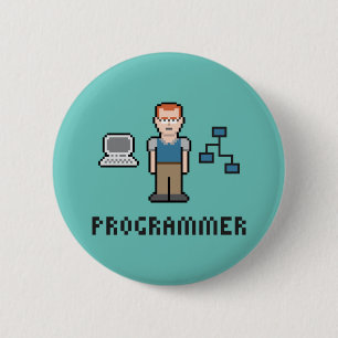 Badge Rond 5 Cm Bouton rond de programmeur de pixel