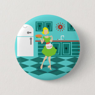 Badge Rond 5 Cm Bouton rond de rétro cuisine