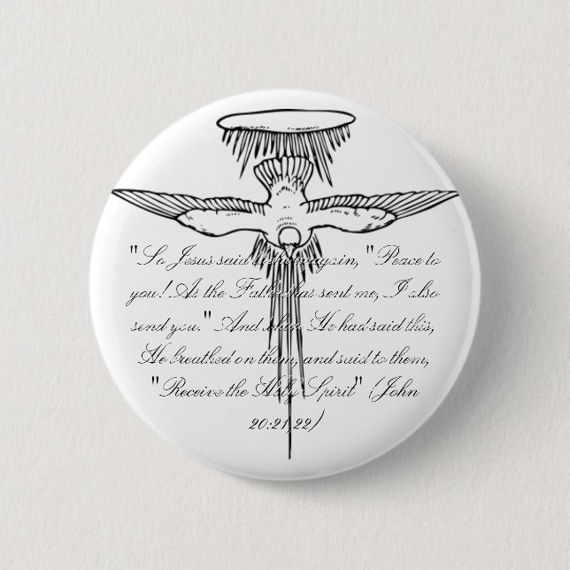 Badge Rond 5 Cm Bouton rond de Saint-Esprit (Devant)