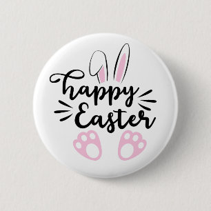 Badge Rond 5 Cm Bouton rond de texte de Pâques