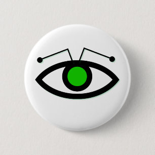 Badge Rond 5 Cm Bouton rond d'oeil étranger