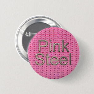 Badge Rond 5 Cm Bouton rond en acier rose