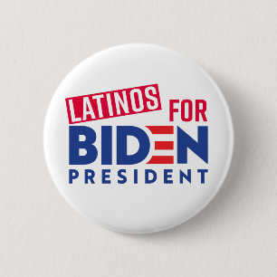Badge Rond 5 Cm Bouton rond Latinos Pour Joe Biden