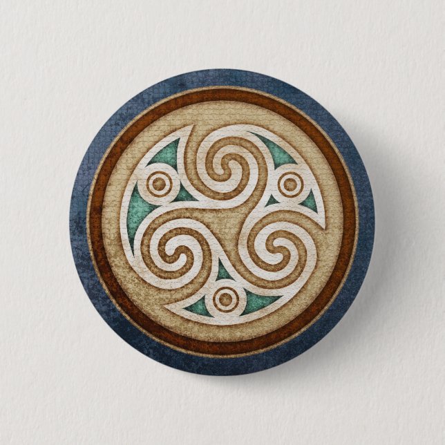 Badge Rond 5 Cm Bouton rond léger de Triskele (Devant)