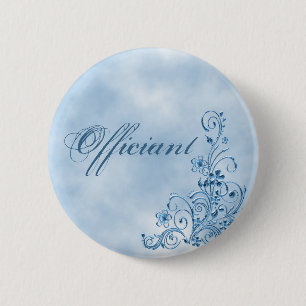 Badge Rond 5 Cm Bouton rond officiel : Sky Blue Elegance