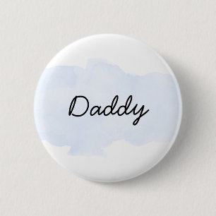 Badge Rond 5 Cm Bouton rond pour le papa avec le nuage bleu