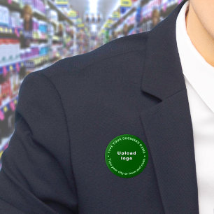 Badge Rond 5 Cm Bouton rond vert de marque commerciale