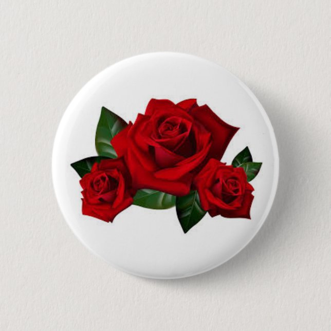 BADGE ROND 5 CM BOUTON ROSE (Devant)
