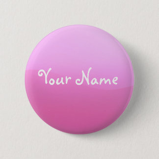 Badge Rond 5 Cm Bouton rose avec votre nom