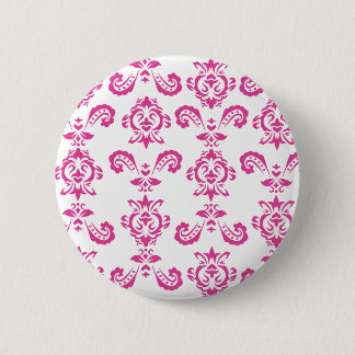 Badge Rond 5 Cm Bouton rose baroque