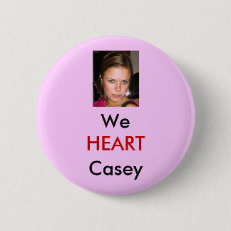 Badge Rond 5 Cm Bouton rose de Backgroud <3 Casey