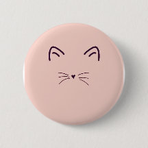 Bouton rose de ~ de chat