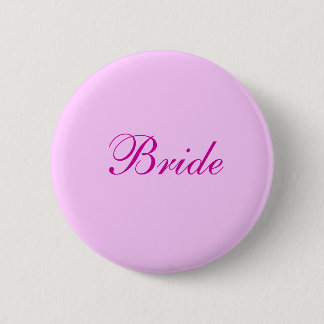 Badge Rond 5 Cm Bouton rose de jeune mariée