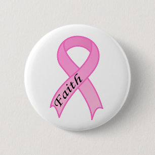 Badge Rond 5 Cm Bouton rose de ruban de foi