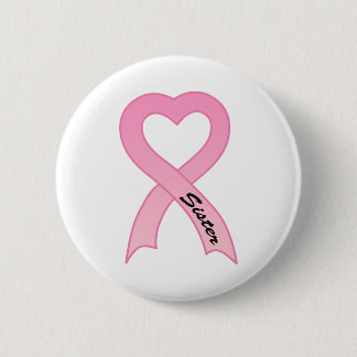 Badge Rond 5 Cm Bouton rose de ruban de soeur