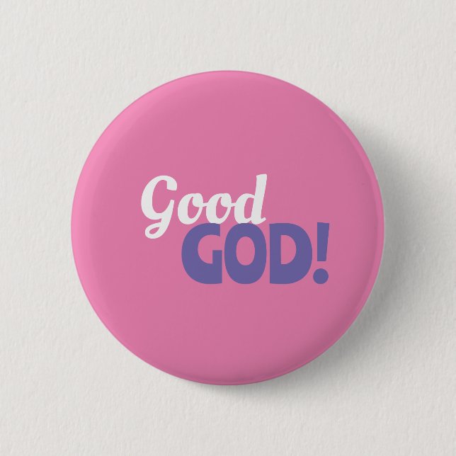 Badge Rond 5 Cm Bouton rose du bon Dieu (Devant)