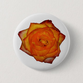 Badge Rond 5 Cm Bouton Rose orange brûlé