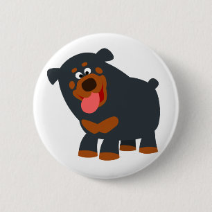 Badge Rond 5 Cm Bouton Rottweiler du dessin joli
