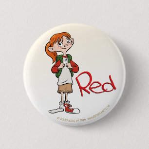 Badge Rond 5 Cm Bouton rouge