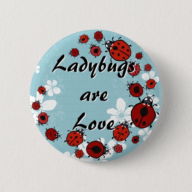 Badge Rond 5 Cm Bouton rouge de coccinelle (Devant)
