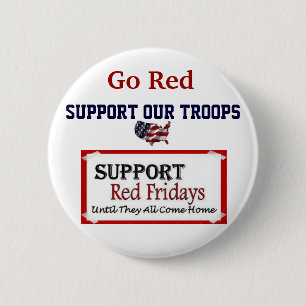 Badge Rond 5 Cm Bouton rouge de vendredi