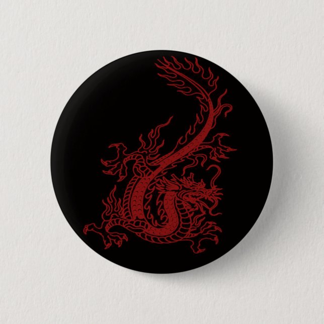 Badge Rond 5 Cm Bouton rouge Dragon Glaurung (Devant)