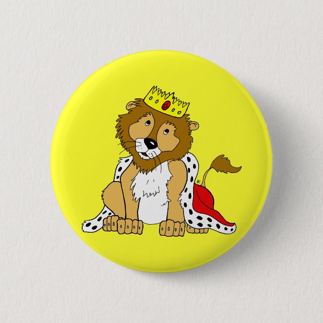Badge Rond 5 Cm Bouton royal de lion (Devant)