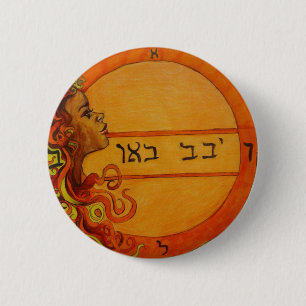 Badge Rond 5 Cm Bouton sacré de joint de Chakra Solomon