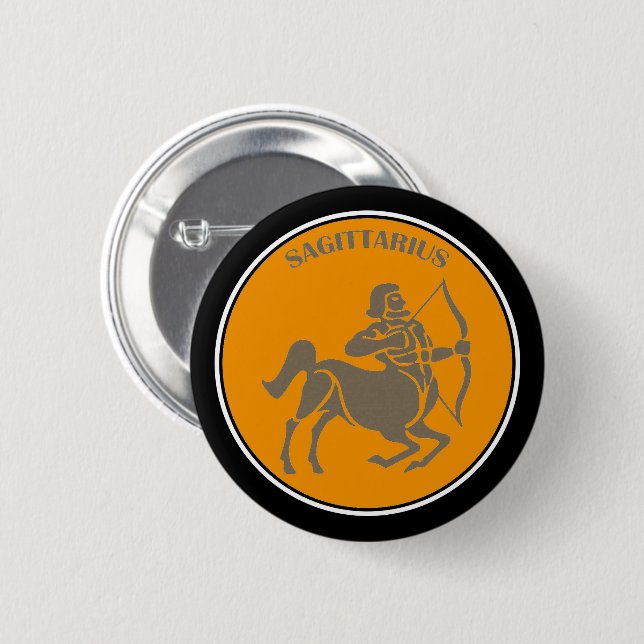 Badge Rond 5 Cm Bouton Sagittarius (Devant & derrière)