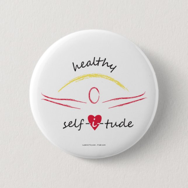 Badge Rond 5 Cm Bouton sain de Selfitude (Devant)