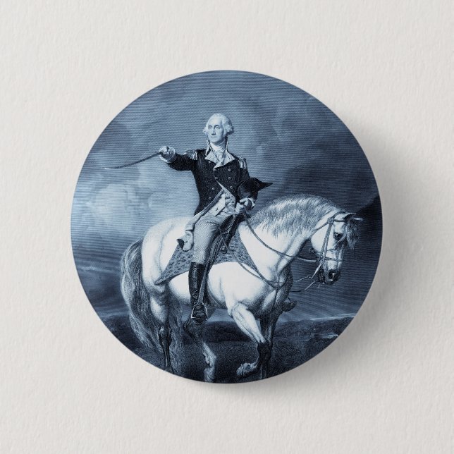 Badge Rond 5 Cm Bouton Salute George Washington (Devant)