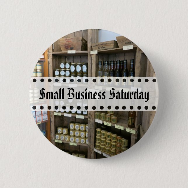 Badge Rond 5 Cm Bouton Samedi Petite Entreprise (Devant)