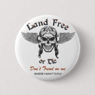 Badge Rond 5 Cm Bouton sans terre ou mort