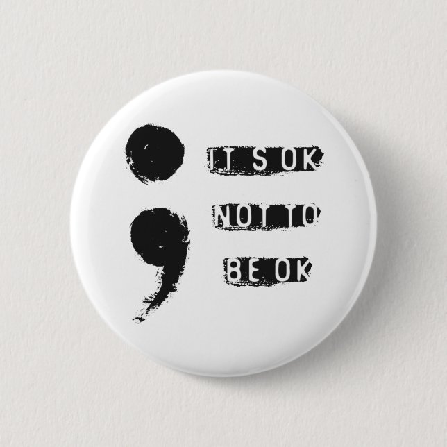 Badge Rond 5 Cm Bouton Santé mentale (Devant)
