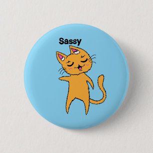 Badge Rond 5 Cm Bouton Sassy