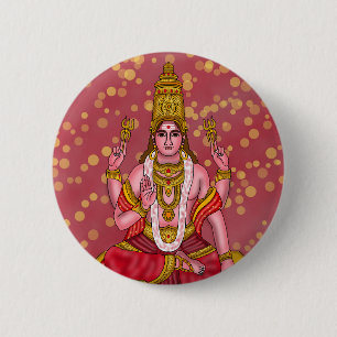 Badge Rond 5 Cm Bouton Seigneur Mangal