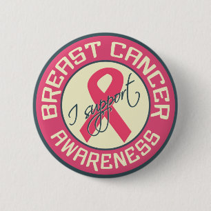 Badge Rond 5 Cm Bouton Sensibilisation au cancer du sein