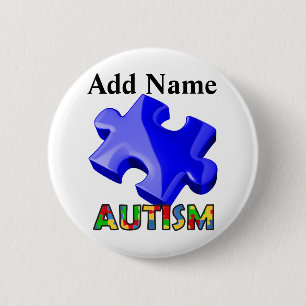 Badge Rond 5 Cm Bouton sensibilisation sur l'autisme Personnaliser