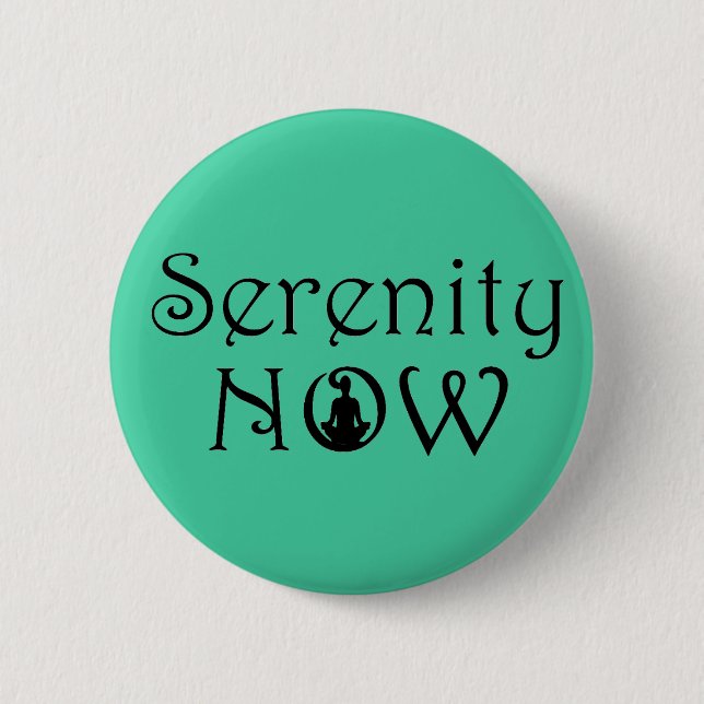 Badge Rond 5 Cm Bouton Sérénité Now - Cadeaux Yoga uniques (Devant)