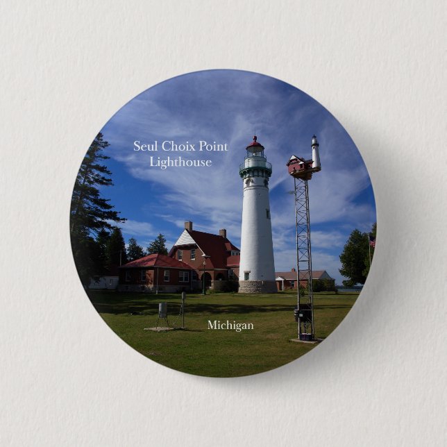 Badge Rond 5 Cm Bouton Seul Choix Point Lighthouse (Devant)