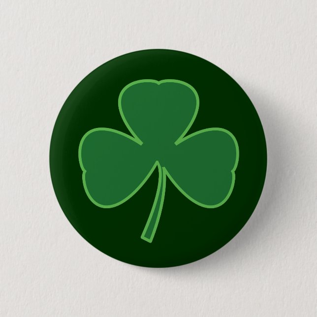 Badge Rond 5 Cm Bouton shamrock (Devant)