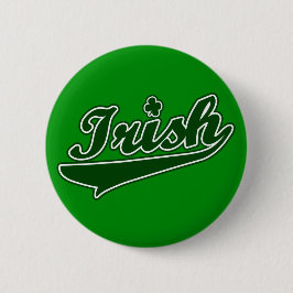Badge Rond 5 Cm Bouton Shamrock irlandais vert