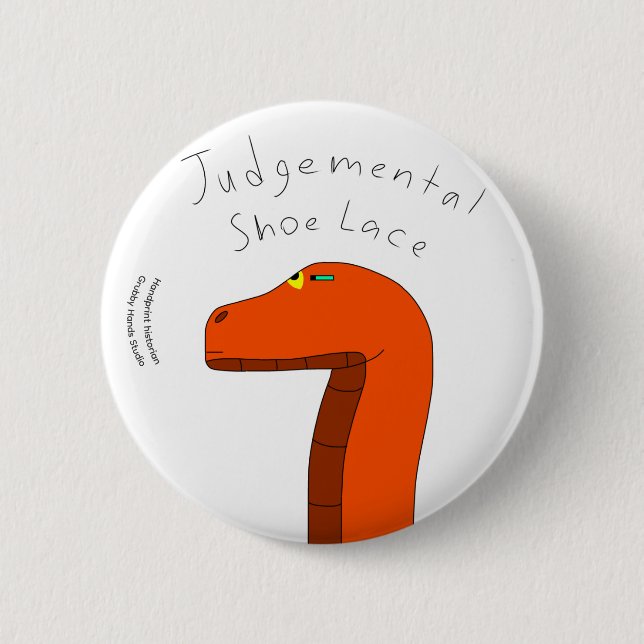 Badge Rond 5 Cm Bouton Shoelace du jugement (Devant)
