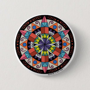 Badge Rond 5 Cm Bouton Signe hexadécimal 1