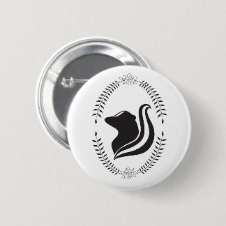 Badge Rond 5 Cm Bouton Silhouette Cameo Skunk