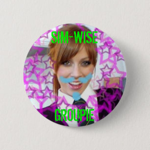 Badge Rond 5 Cm bouton sim-sage d'Alex, GROUPIE de SIM-WISE