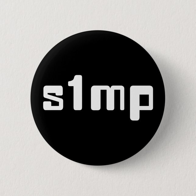 Badge Rond 5 Cm Bouton Simp Numéro un (Devant)