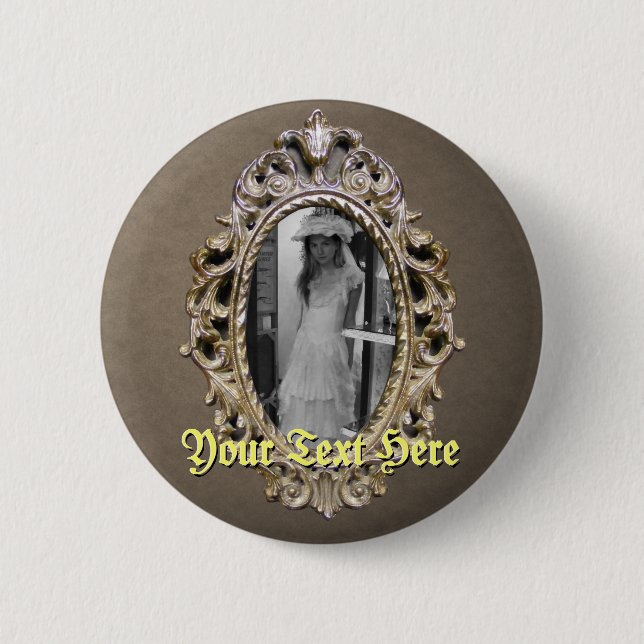 Badge Rond 5 Cm Bouton simple élégant de cadre (Devant)