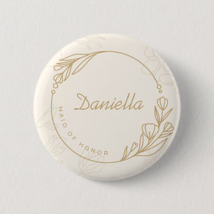 Badge Rond 5 Cm Bouton simple floral sur mesure