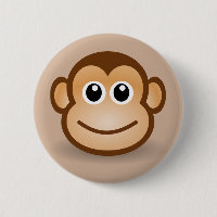 Bouton Singe souriant Animé